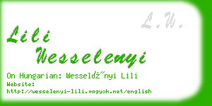 lili wesselenyi business card